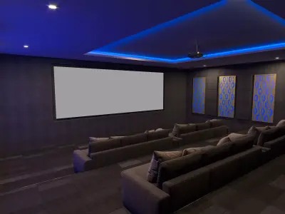 Realistic Home Cinema 3D Model 3D model