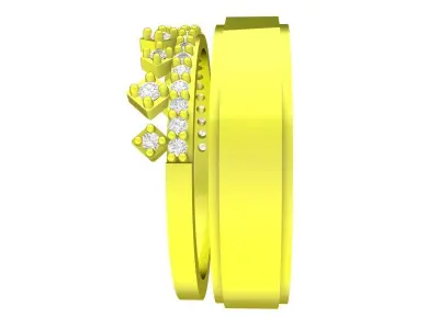 A7812 Set Fashion Diamond Women Ring 3D Model 3D print model