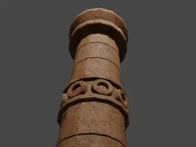 Ancient Column Low-poly 3D model