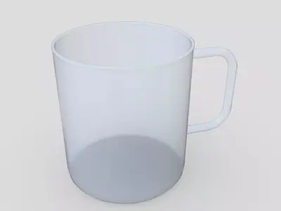 Mug 9 cup with handle Low-poly 3D model