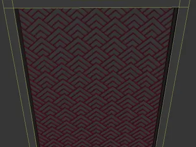 3d screen window with geometric pattern Low-poly 3D model purchase