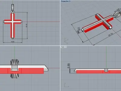 nice cross model 554 3D print model