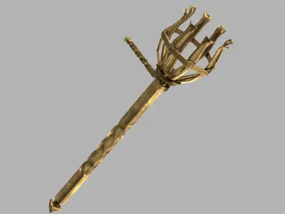 Torch golden sword 3D model