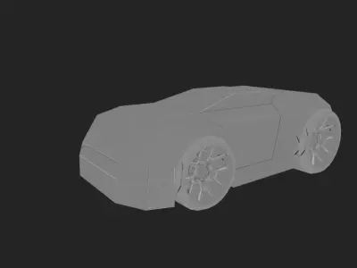 BASIC STYLE CAR Low-poly 3D model