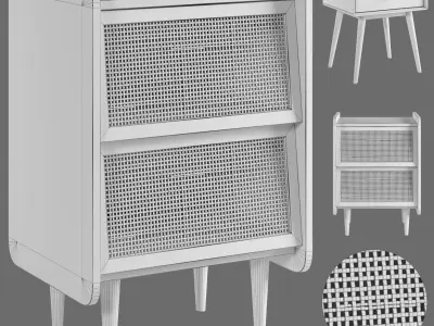 La Redoute Interieurs Bedside Tables Set 4 3D model