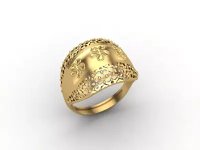 Plain Ring Women Ready STL 3DM Models Womens Rings 3D models 3D print model 78