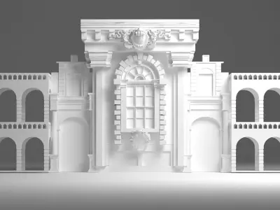 English Wall 3D model get