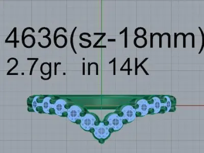 V Diamond Band 4636 3D print model