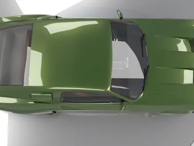 Mustang 1968 Custom High Poly and Low Poly 3D model