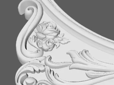 carved frame for mirror 3D model buy