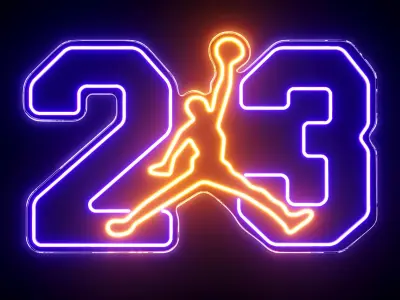 23 Jordan Neon Sign 3D model