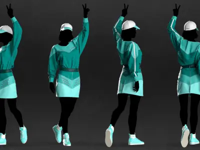 Sport outfit - Marvelous Designer project and OBJ 3D model