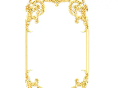 Collection stucco molding frame 3D model buy
