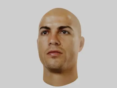 realistic ronaldo man with bald head 3D model