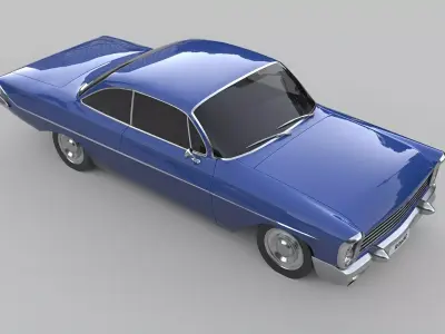 Generic 1960s Classic Coupe Low-poly 3D model