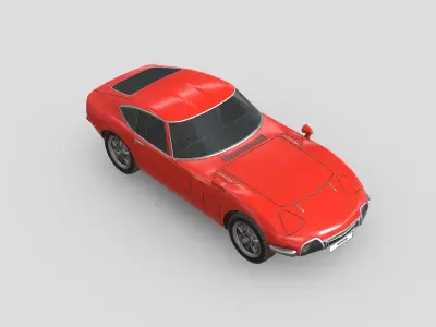 Toyota 2000GT 1969 Low-poly 3D model
