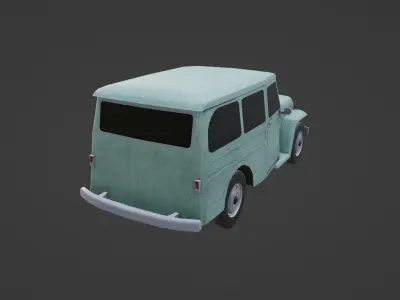 Willys Wagon Low-poly 3D model