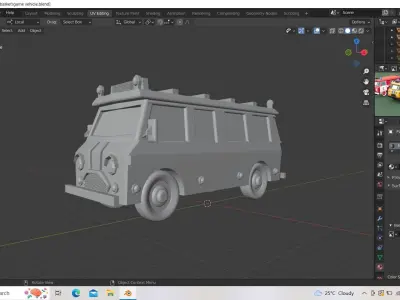 LOWPOLY   SIMPLE VEHICLE 3D model