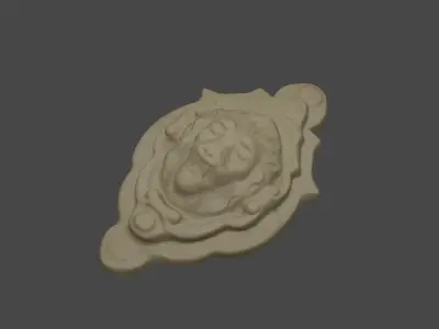 Lion relief and mold for 3D print and CNC 3D print model