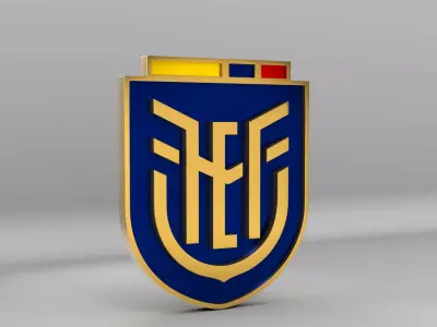 Ecuador National Soccer Team Logo 3D model
