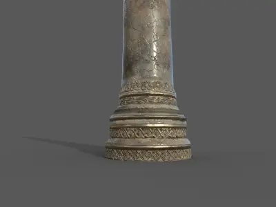 Marble column Low-poly 3D model
