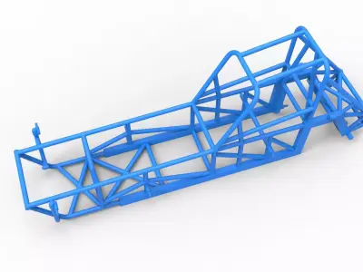 Frame of Vintage Dirt Modified stock car Version 3 Scale 1 to 25 3D print model
