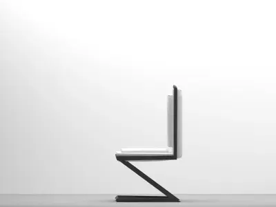 Modern Z-Frame Chair 3D Model 3D model