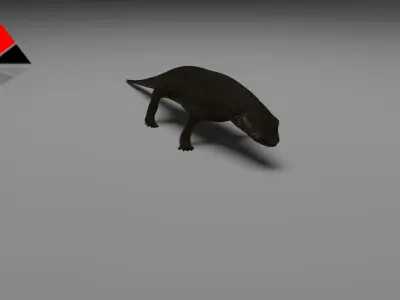 Low Poly Komodo Dragon Low-poly 3D model