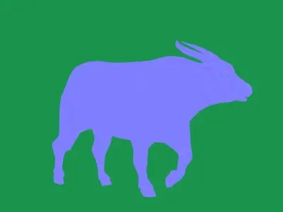 African Dwarf Forest Buffalo Low-poly 3D model