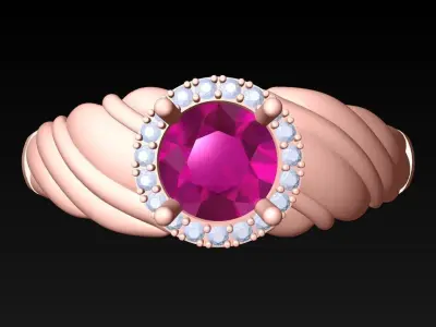 Diamond Ring - Womens Rings - GN238 3D print model