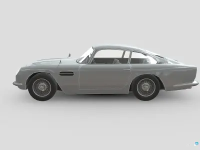 Aston Martin DB5 Low-poly 3D model