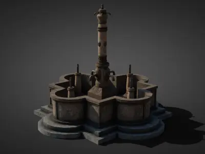 German water fountain  3D model