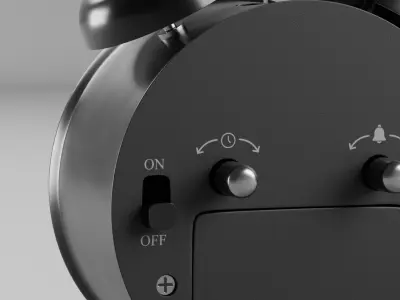 Retro Alarm Clock Collection Low-poly 3D model