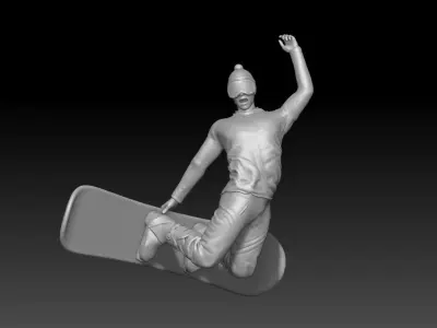 snowboard boy 4 3D print model