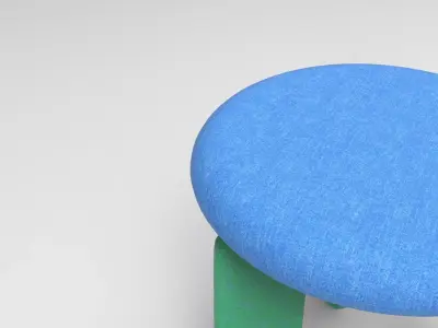 Lashu Stool Low-poly 3D model