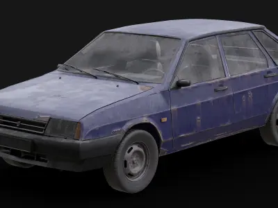 Vaz - 2109 Baltic Low-poly 3D model