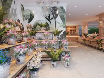 Interior - fruits shop 3D model