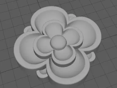 rosette flower Free 3D model