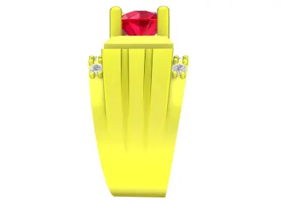 A4789 Fashion Diamond Men Ring 3D Model 3D print model