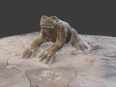 Frog creature Low-poly 3D model purchase