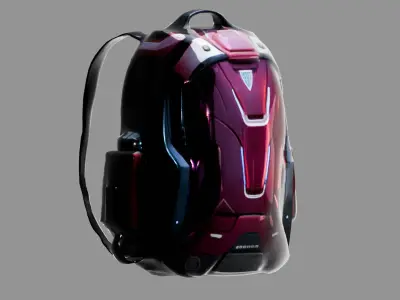 Stylized Backpack BP22 Low-poly 3D model