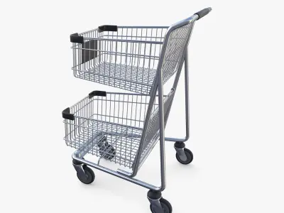 Shopping cart v9 3D model
