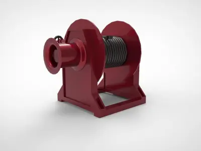 mooring winch ship 3D model