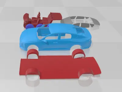 Kia K4 - Separate Parts STL Model 3D print model