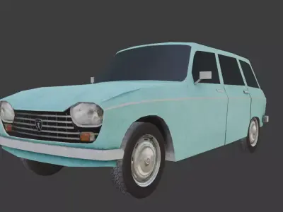 Peugeot 204 Low-poly 3D model