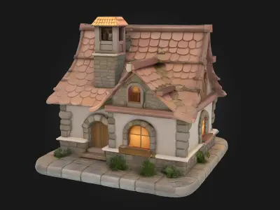 Cottage Retreat  A Cozy Escape to Nature 3D model