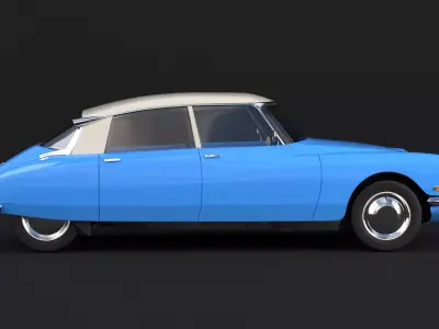 Citroen DS 19 Low-poly 3D model