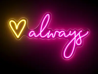 Always Neon Sign 3D model purchase