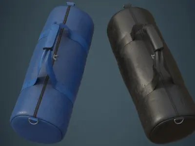 Gym Bag 1B Low-poly 3D model
