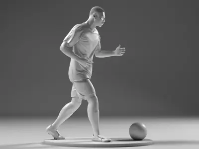 Footballer 05 Run 01 Stl 3D print model